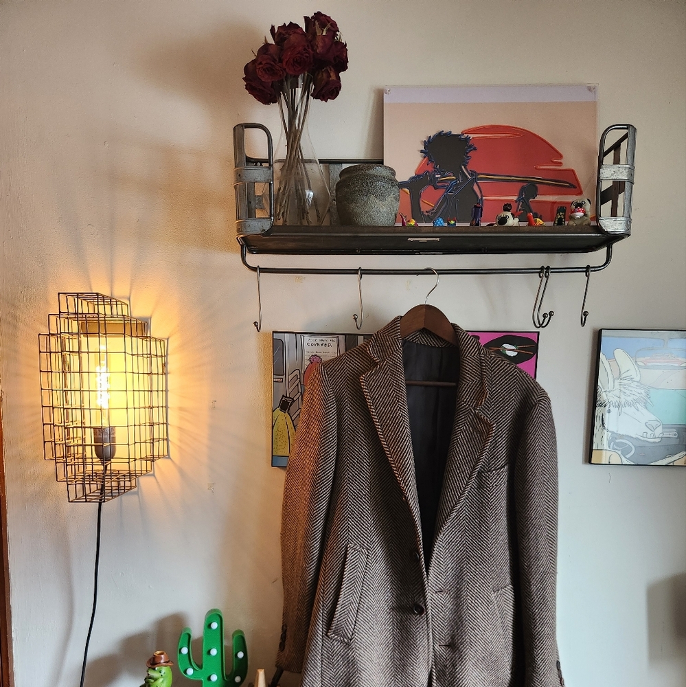 Spier & Mackay Brown Herringbone Wool Overcoat